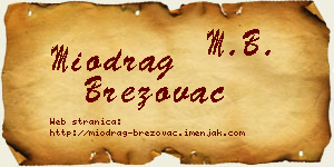 Miodrag Brezovac vizit kartica